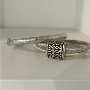 Elegant Silver Bangle Bracelets